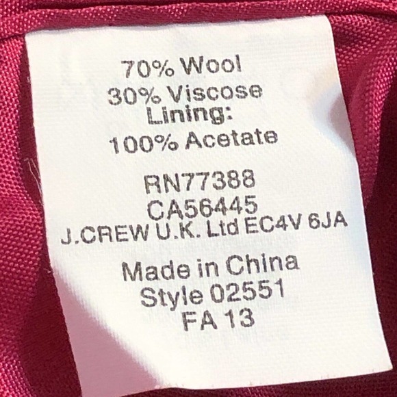 J Crew Factory Womens Wool Blend Skirt Size 6 Pink Short Lined Zipper Closure - Picture 9 of 9